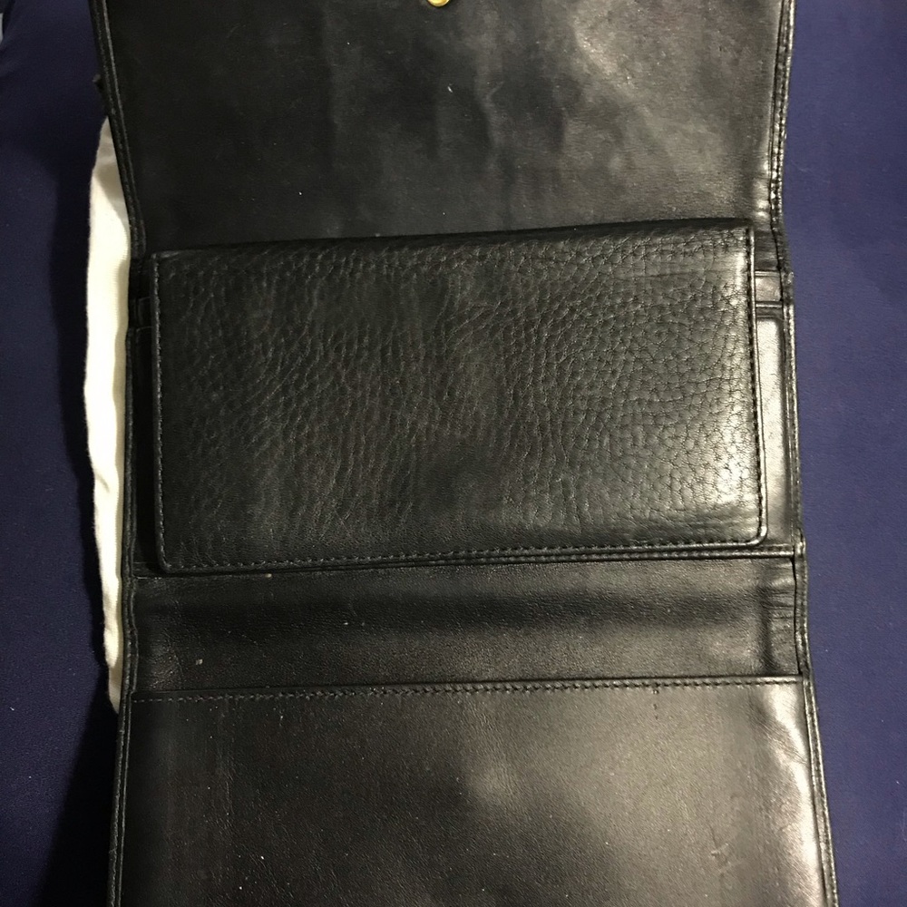 Black Coach Trifold Wallet - Picture 2 of 5